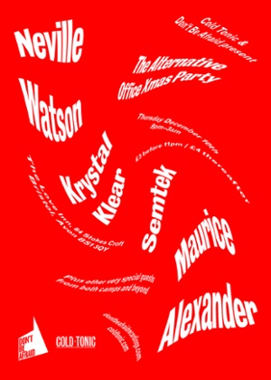 NEW - Cold Tonic & Don't Be Afraid present The Alternative Office Xmas Party poster image