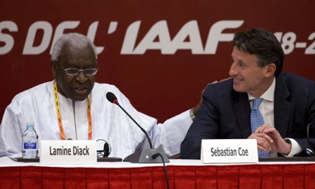 Lamine Diack and Sebastian Coe