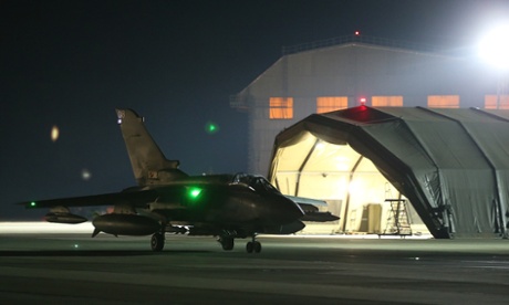 A RAF Tornado takes off December 3, 2015 from RAF Akrotiri, on the Mediterranean island nation of Cyprus.