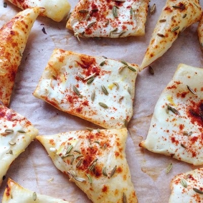 Limousin's pic of hot smoked paprika, fennel & labneh pastries