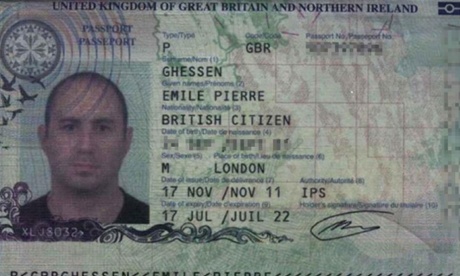 A scan of Sun freelancer Emile Ghessen's passport provided by the Croatian interior ministry
