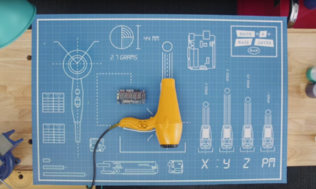 Screenshot of IBM's #HackaHairdryer video