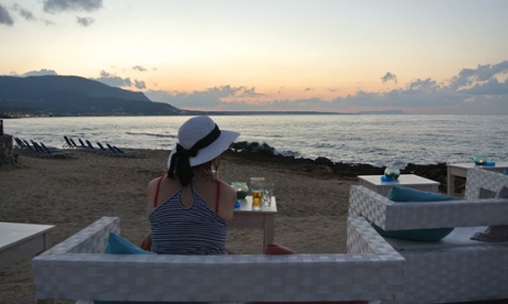 The writer in Malia, Crete