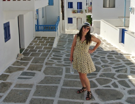 Rhiannon Lucy Cosslett in Paros, Greece
