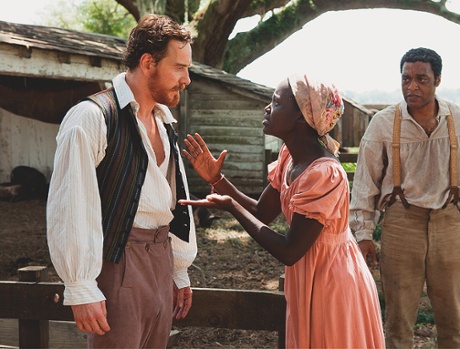 Michael Fassbender, Lupita Nyong'o and Chiwetel Ejiofor in 12 Years a Slave