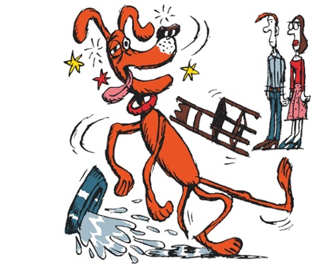 illustration of dog for tim dowling column