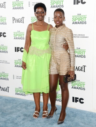 Lupita Nyong'o with her mother, Dorothy
