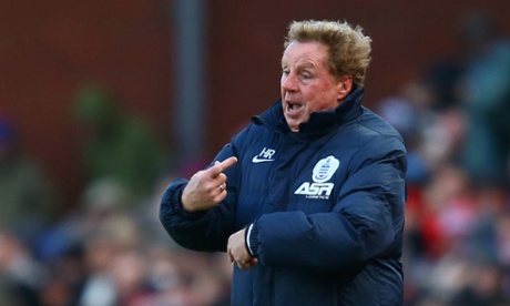 Harry Redknapp, the QPR manager, gives direction during the Premier League match against Stoke.