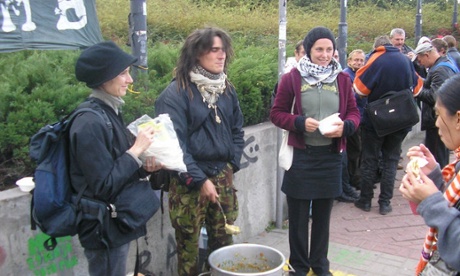 Friends the author met, couchsurfing in Warsaw.