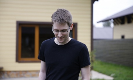 Edward Snowden in Moscow, filmed by Laura Poitras in her documentary Citizen Four