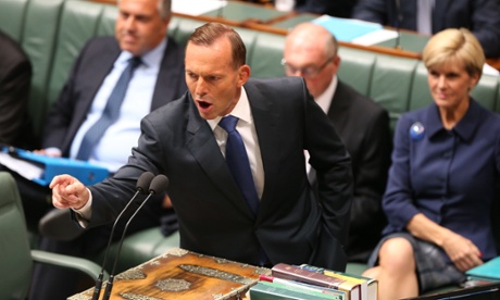 The Prime Minister Tony Abbott during question time in the House of Representatives this afternoon, Tuesday 10th February 2015.
