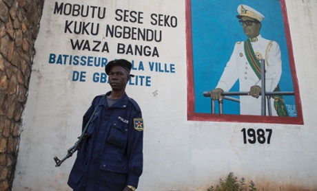 The mural of President Mobutu outside the mayor’s office in Gbadolite.