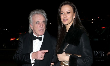 Peter Stringfellow and his wife Bella Wright were among guests at the Conservatives' Black and White ball.