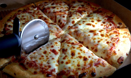 A cheese and tomato pizza