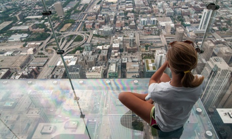View from Sears Tower observation deck Chicago
