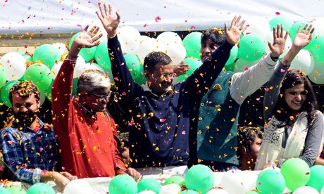 Aam Aadmi Party win election in Delhi
