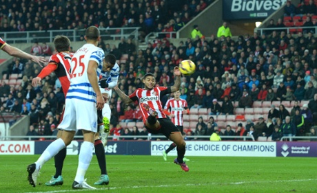 Leroy Fer of QPR scores the opening goal.