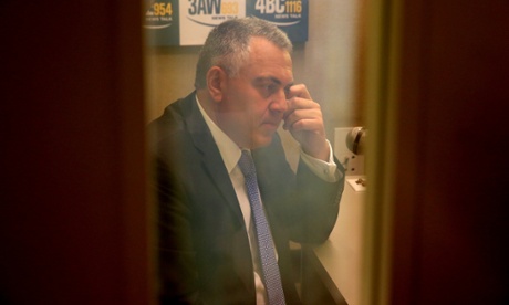The Treasurer Joe Hockey during on interview in the press gallery of Parliament House this morning, Tuesday 11th February