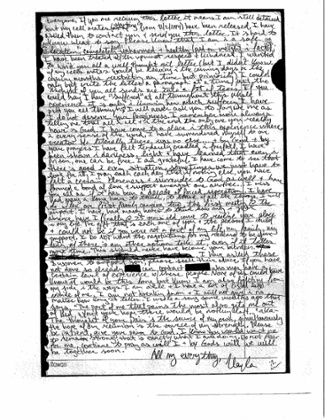 The family has released a letter written by Mueller during her 18-month captivity.