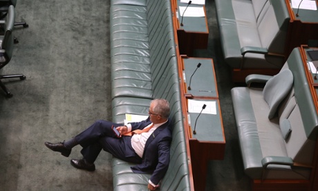 Communications minister Malcolm Turnbull after question time in the House of Representatives this afternoon, Wednesday 11th February 2015.