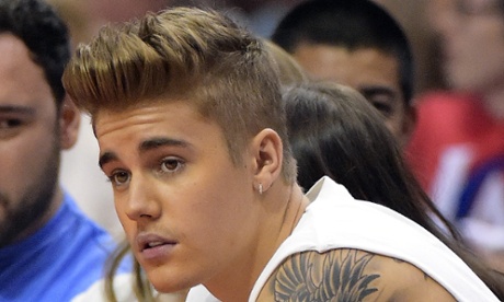 Egg on his face ... Justin Bieber.