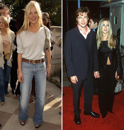 This picture of Kate Moss was taken in 2006 but could be on your mood board for now. And that’s Jennifer Aniston in 1999. It’s not just the presence of Brad Pitt that dates this picture.