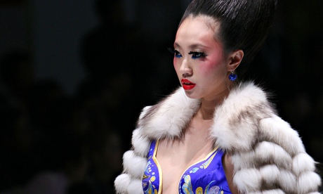 A model displays a creation from the NE