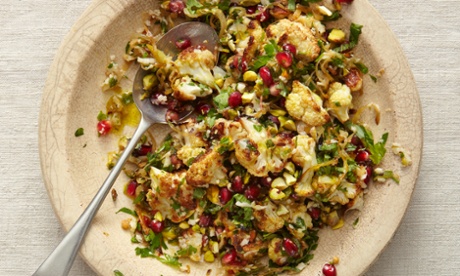 Yotam Ottolenghi's cauliflower, pomegranate and pistachio salad