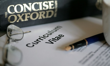 glasses, cv and dictionary