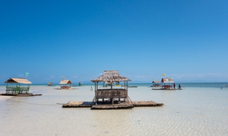 Floating huts in Caramoan, Philippines