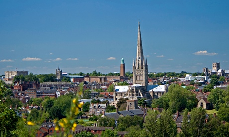 The city of Norwich skyline
