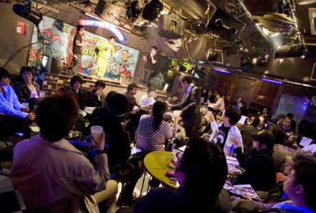 Anti-Valentine's Day party 'Himote Valentine' at in Shinjuku, Tokyo, Japan