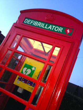 Converted phone box in Bathley, Nottinghamshire.