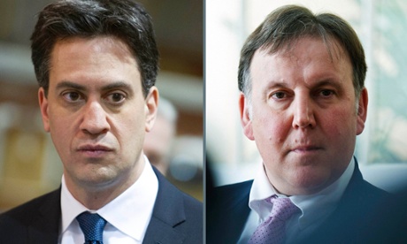Ed Miliband and Lord Fink.