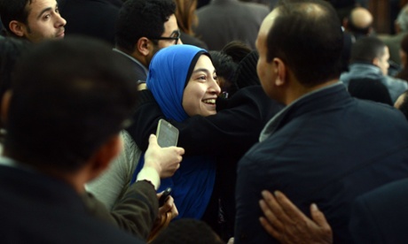 Jihan Rashid, the wife of al-Jazeera journalist Baher Mohamed.