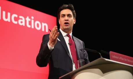 Ed Miliband speaking at Haverstock school.