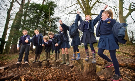 Sidcot schoolchildren.
