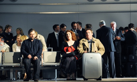 Paul Nilon (Idomeneo), Emma Bell (Electra) and  Robert Murray (Idamante),  in Idomeneo by English National Opera @ London Coliseum. Directed by Katie Mitchell(Opening 18-06-10)