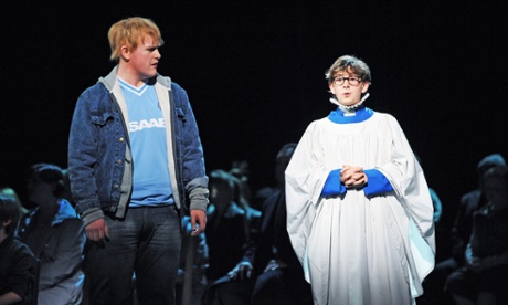 Nicky Spence (Brian) and Joseph Beesley (Boy; real Jake)  in Two Boys by Nico Muhly @ London Coliseum, 2011.