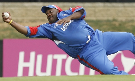 Dwayne Leverock in full flight.
