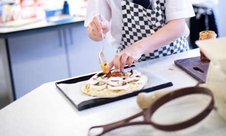 Young person cooking