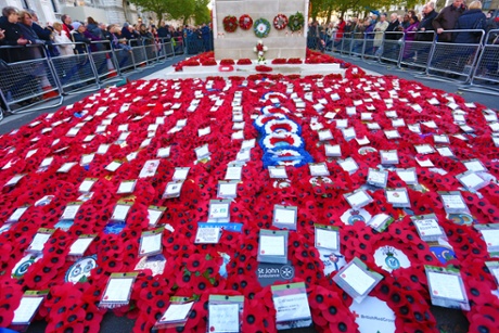 The Cenotaph on Remembrance Sunday.