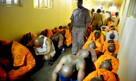 Inside a South African prison.