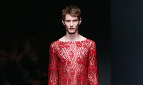 Gucci model in unisex look