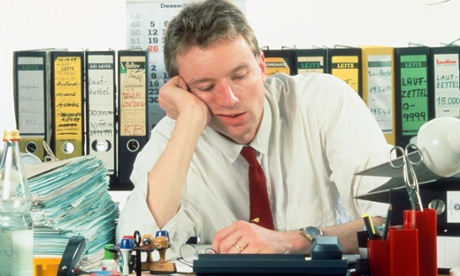 Reader is bored at work.