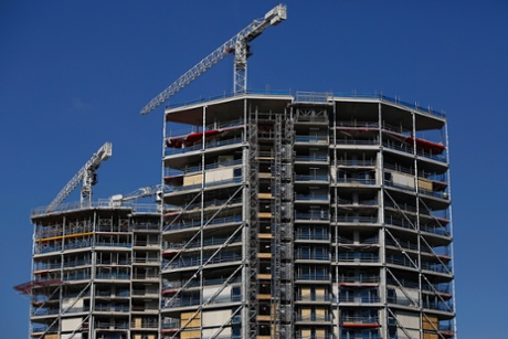 An apartment block under construction in Nine Elms.