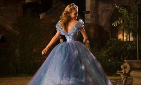 Cinderella film still with Lily James.