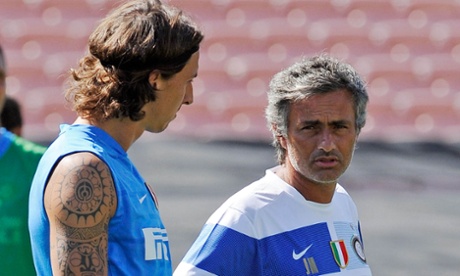 Zlatan Ibrahimovic, left, with his Inter coach José Mourinho in 2009.
