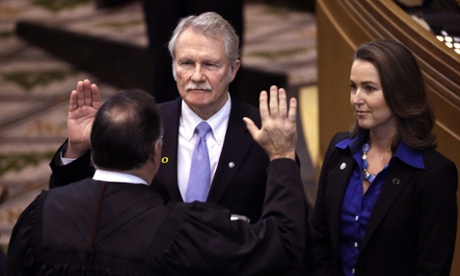 John Kitzhaber and his fiancee, Cylvia Hayes