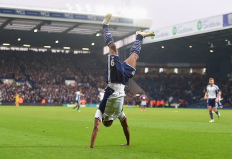 Brown Ideye celebrates sealing the win with his fourth goal in three games.